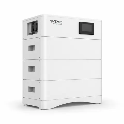 Una batería apilada V-TAC blanca